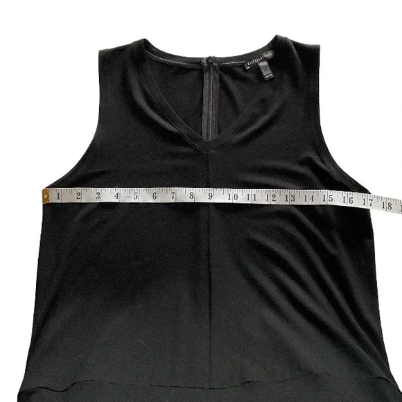 Eileen Fisher Sleeveless V-neck Black Viscose Jumpsuit, size XS - Picture 9 of 11